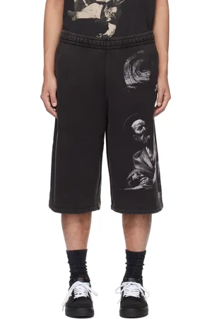 OFF-WHITE Black BW S.Matthew Over Sweat Shorts