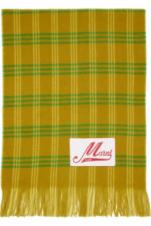 Marni Khaki Check Scarf