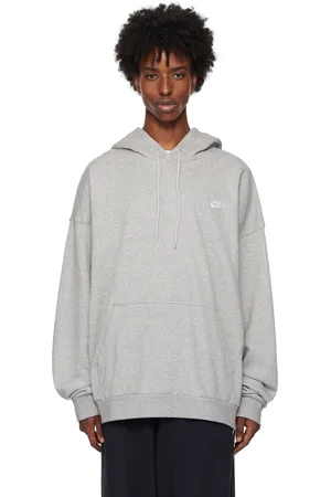 Nike Gray Oversized French Terry Pullover Hoodie