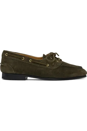 Bally Khaki Plume Boat Shoes