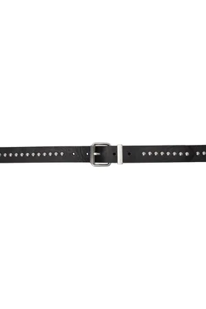 Palm Angels Black Linear Studs Belt