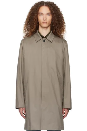 Sunspel Taupe Buttoned Coat