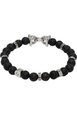 Salvatore Ferragamo Black Beads Bracelet