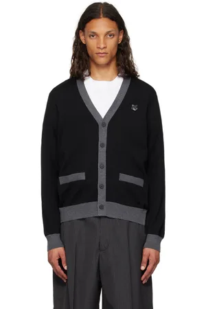 Maison Kitsuné Black Bold Fox Head Cardigan