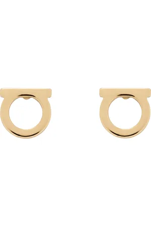 Salvatore Ferragamo Gold Gancini Earrings