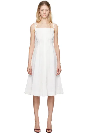 DANIELLE GUIZIO White Acadia Midi Dress