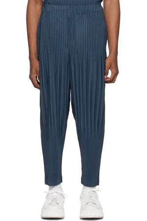 Issey Miyake Blue Color Pleats Trousers