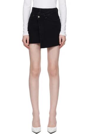 KSUBI Black Rap Denim Miniskirt