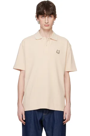 Maison Kitsuné Beige Bold Fox Head Patch Comfort Polo