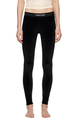 Tom Ford Black Jacquard-Logo Leggings
