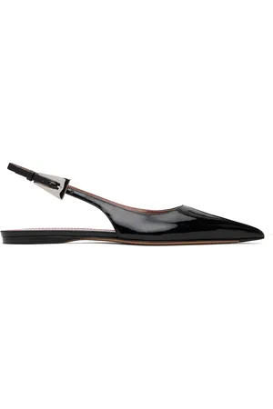PARIS TEXAS Black Jessica Slingback 10 Flats