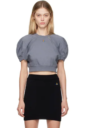 Vivienne Westwood Gray Cropped Football T-Shirt