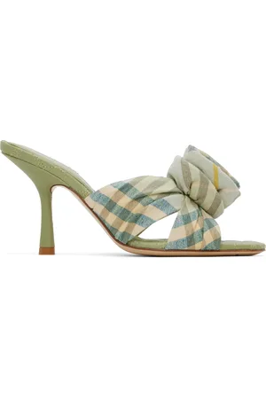 Burberry Green Mews Rose Heeled Sandals