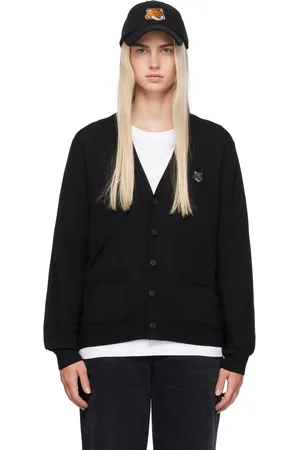 Maison Kitsuné Black Bold Fox Head Cardigan