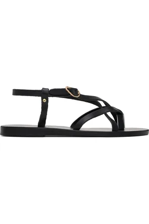 Ancient Greek Sandals Black Semele Sandals