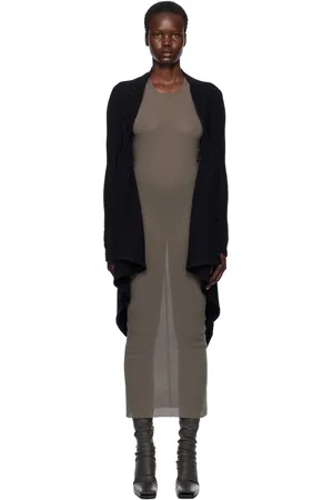 Rick Owens Black Hollywood Medium Wrap Cardigan