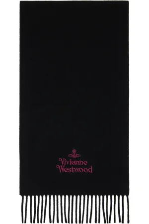 Vivienne Westwood Black Embroidered Scarf