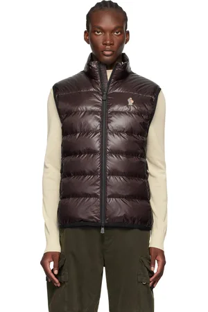 Moncler Brown Paneled Down Vest