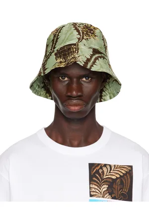 DRIES VAN NOTEN Khaki Printed Bucket Hat