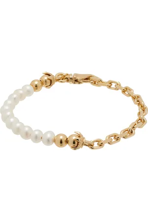 EMANUELE BICOCCHI SSENSE Exclusive Gold Pearl Bracelet