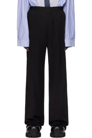 Balenciaga Black Fluid Poplin Large Elastic Trousers
