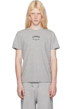 Ganni Gray Relaxed T-Shirt