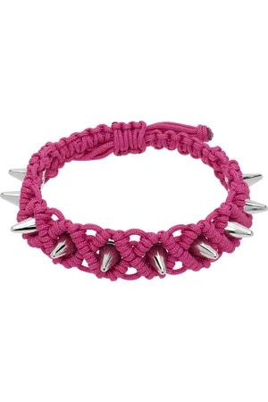 We11 Done Pink Handmade Studded Noeud Bracelet