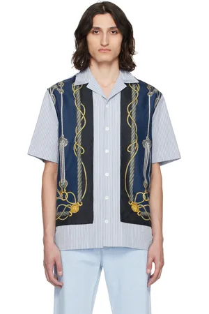 VERSACE Blue & Navy Nautical Shirt