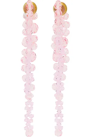 Simone Rocha Pink Double Pierce Through Drip Earrings