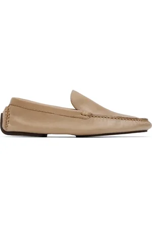The Row Taupe Lucca Loafers