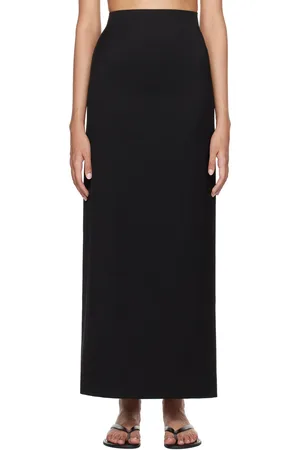 WARDROBE.NYC Black Column Maxi Skirt