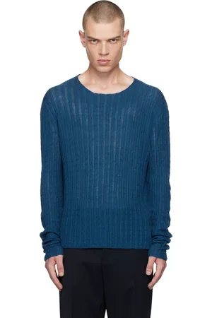The Row Navy Vico Sweater
