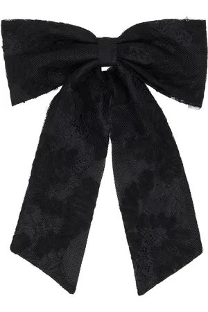 Anna Sui Black Lace Bombo Bow Hair Clip