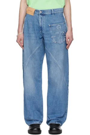 J.W.Anderson Blue Twisted Workwear Denim Jeans