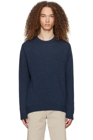Sunspel Navy Crewneck Sweater