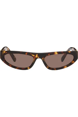 Miu Miu Brown Cat Eye Acetate Sunglasses