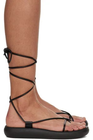 Ancient Greek Sandals Black Diakopes Comfort Sandals