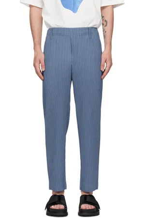 Issey Miyake Blue Tailored Pleats 1 Trousers