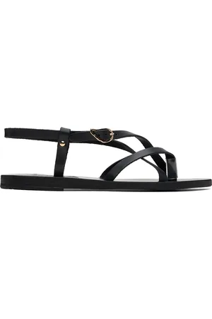 Ancient Greek Sandals Black Semele Sandals