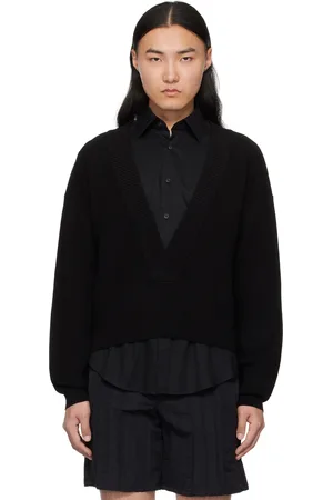 lesugiatelier Black Deep Neck Sweater