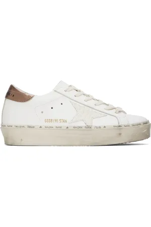 Golden Goose White & Rose Gold Hi Star Classic Sneakers
