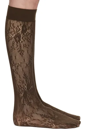Swedish Stockings Brown Rosa Lace Knee-Highs Socks