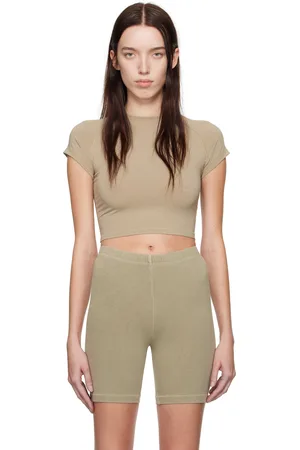 SKIMS Taupe New Vintage Cropped Raglan T-shirt