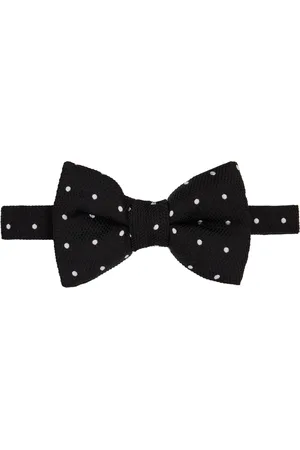 Tom Ford Black Polka Dot Bow Tie