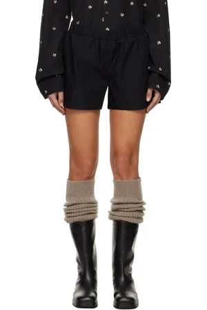 RIER Black Waxed Shorts