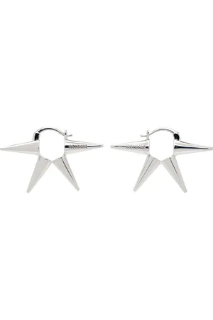 We11 Done Silver Spike Hoop Earrings