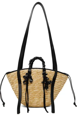 OTTOLINGER Beige & Black Basket Tote