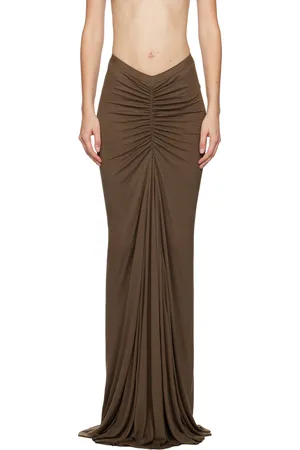 Rick Owens Taupe Porterville Poppy Maxi Skirt