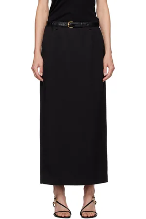 LE 17 SEPTEMBRE Black Belted Maxi Skirt