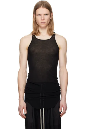 Rick Owens Black Hollywood Basic Rib Tank Top
